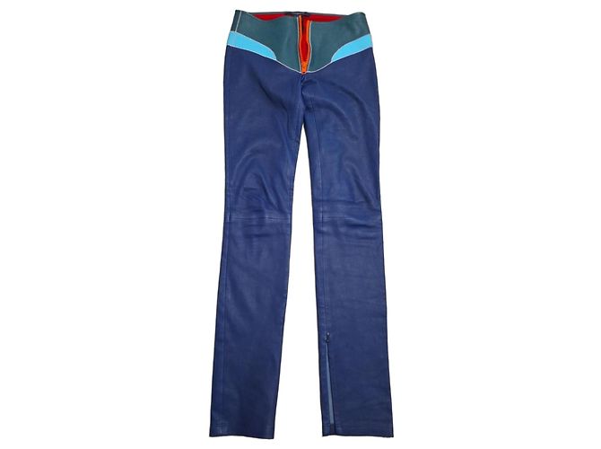 Lederhose Tommy Hilfiger Collection Blau Grün