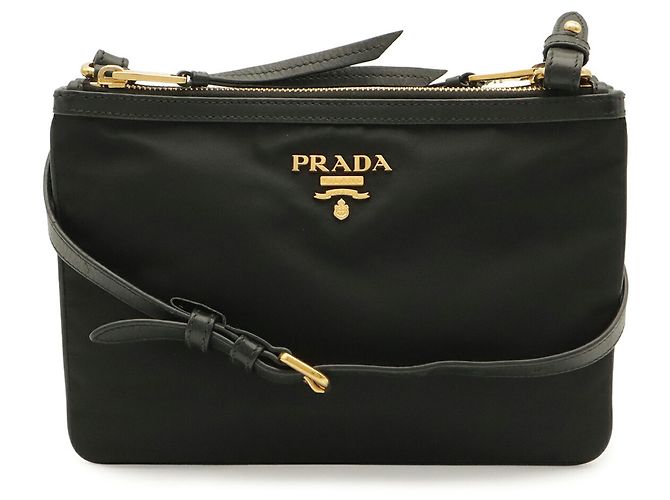 Clutch e borsa a tracolla in nylon Prada Nero