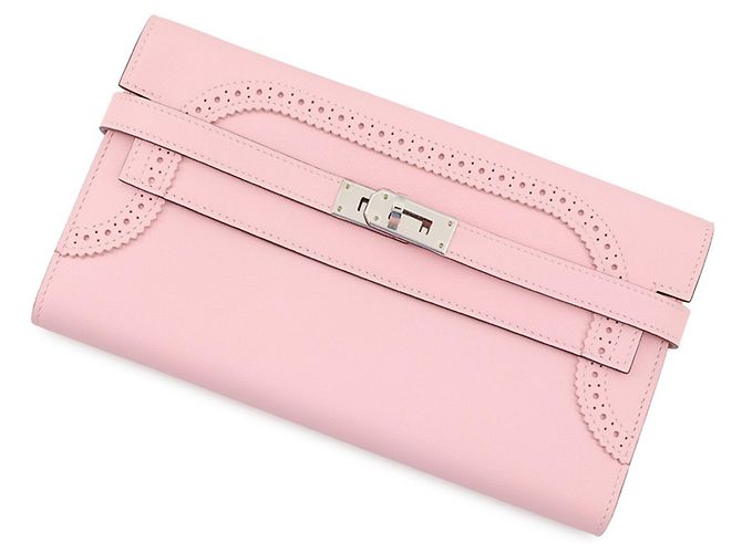Hermès Cartera larga Hermes Kelly en Rose Sakura Rosa