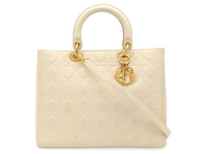 Christian Dior Lady Cannage Handtasche Weiß