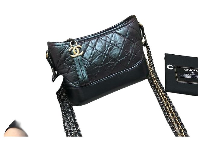 Borsa Chanel Gabrielle Hobo Small Pelle Nera Iridescente Nero