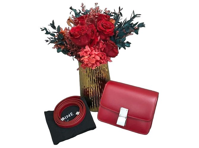 Céline Sac Box Celine Rouge