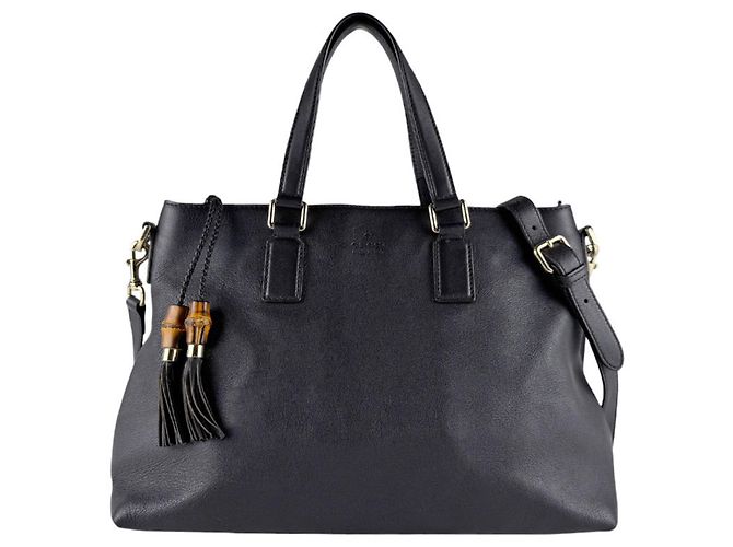 Bolsa de couro marrom escuro Gucci Castanho escuro