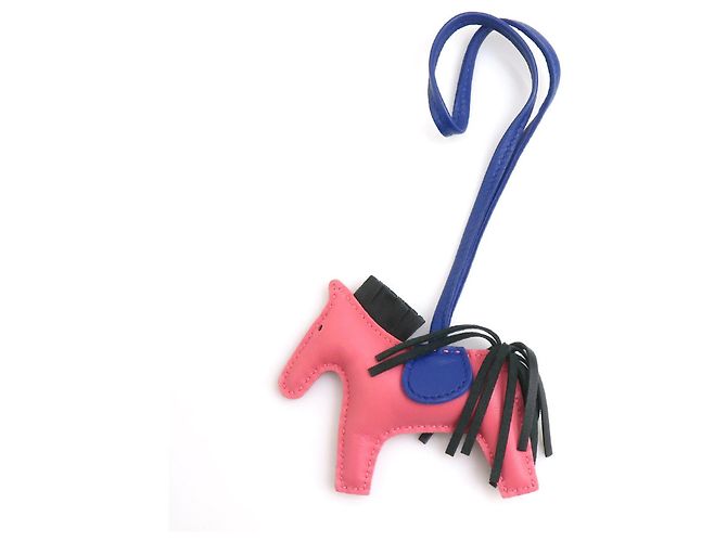 Hermès Charm de sac à main Hermes Rodeo PM Rose Bleu