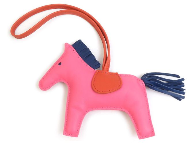 Hermès Charm per borsa Hermes Rodeo MM Rosa Blu