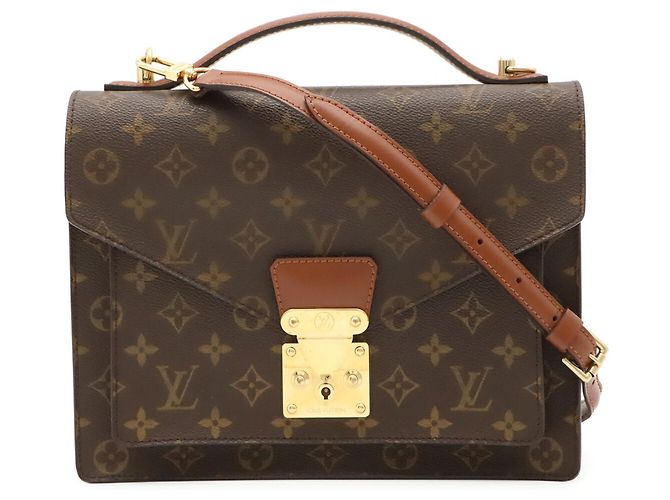 Louis Vuitton Monogram Monceau 28 Handbag Brown
