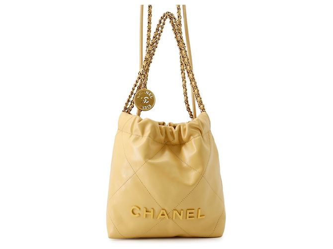 Borsa Chanel 22 Mini Coco Mark Beige