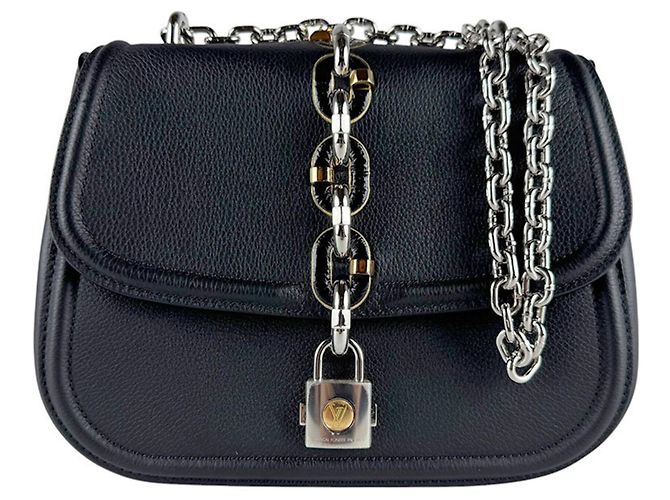 Borsa a tracolla in pelle nera Louis Vuitton Nero