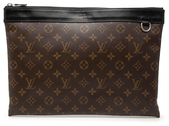 Louis Vuitton Marrone Monogram Macassar Discovery Pochette GM