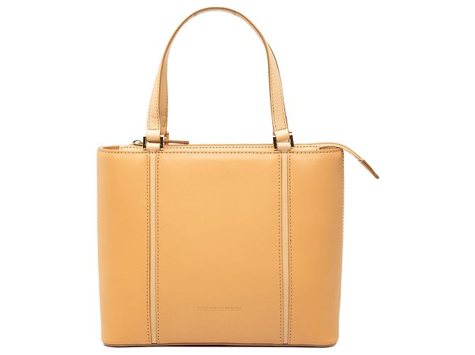 Tote in pelle marrone Burberry Caramello