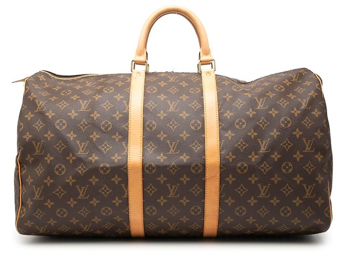 Louis Vuitton Marrom Monogram Keepall 55