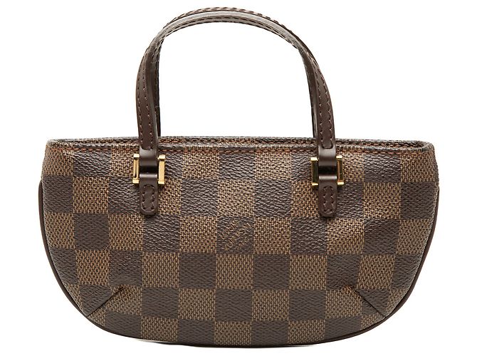 Louis Vuitton Pochette Manosque en Damier Ebene marrón Castaño