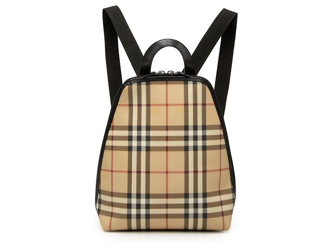Burberry Beige House Check Canvas Backpack