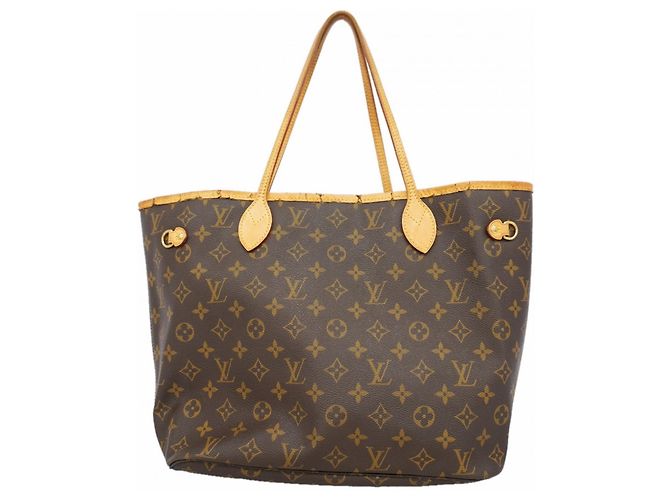Borsa Tote Louis Vuitton Monogram Neverfull MM Marrone