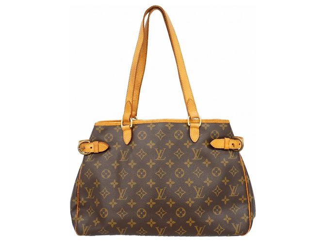 Bolsa Tote Horizontal Louis Vuitton Monogram Batignolles Marrom