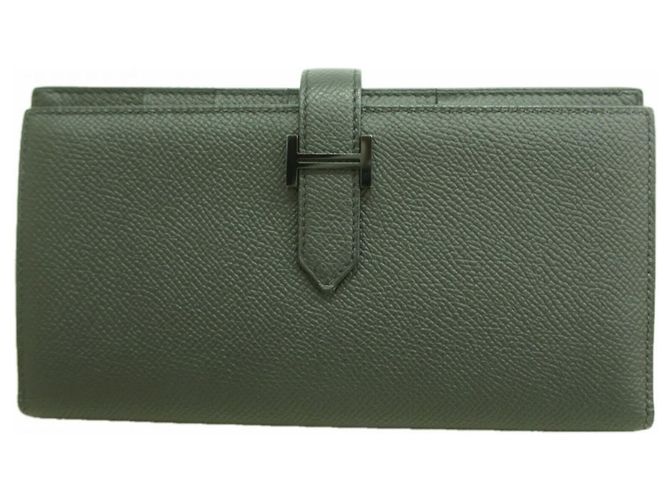 Hermès Hermes Bearn Soufflet Long Wallet Black