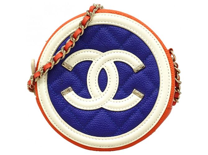 Borsa a tracolla Chanel blu e rossa Rosso