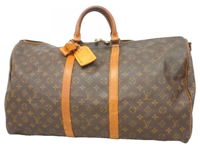 Louis Vuitton Monogram Keepall Bandoulière 55 Marrone