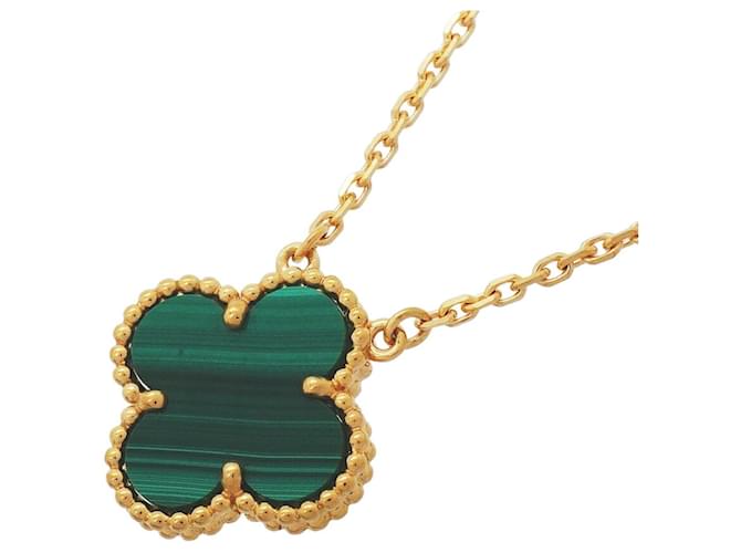 Collana Alhambra Van Cleef & Arpels in oro giallo 18K con malachite Verde 