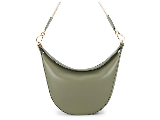 Borsa a tracolla in pelle kaki Loewe Cachi