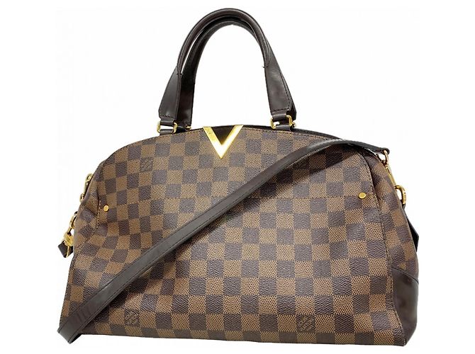 Borsa Bowling Louis Vuitton Damier Kensington Damier ebene