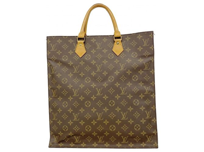 Sac cabas Louis Vuitton Monogram Sac Plat Marron