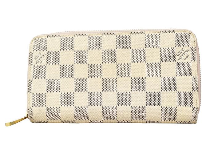 Cartera Zippy Louis Vuitton Damier Azur Rosa Blanco