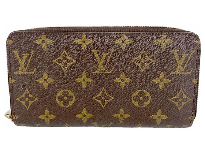 Cartera Zippy Monogram Marrón Louis Vuitton Castaño