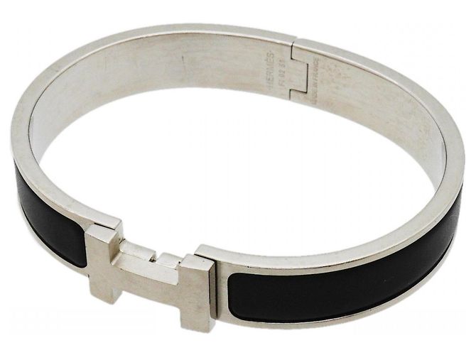 Hermès Pulsera Hermes Clic Clac PM Negro Plata