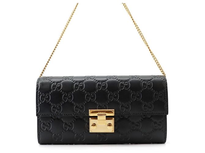 Cartera de cadena negra Gucci Negro