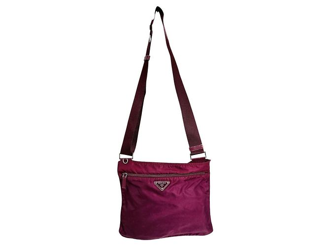 Borsa a tracolla Prada Rosso Vinaccia Bordò