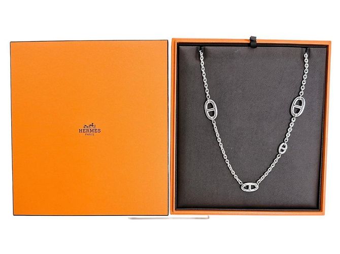 Hermès Collana lunga HERMES Farandole Chaine d'Ancre SV925 Argento 