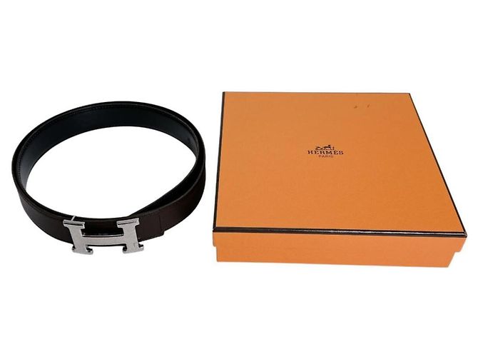 Hermès Cinto de couro Hermes Constance Marrom