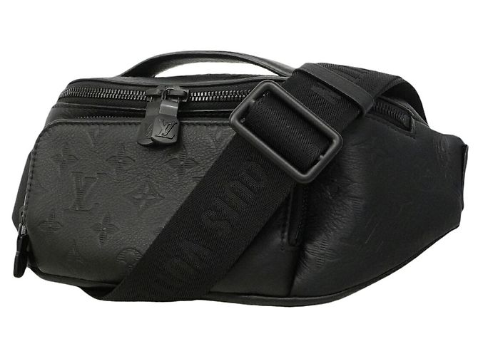 Louis Vuitton Monogram Shadow Rush Bum Bag Black