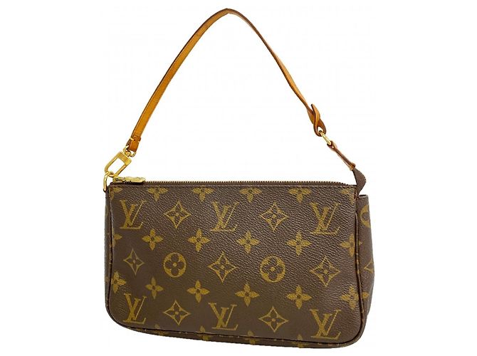 Louis Vuitton Monogram Pochette Accessoires Pochette Marrone