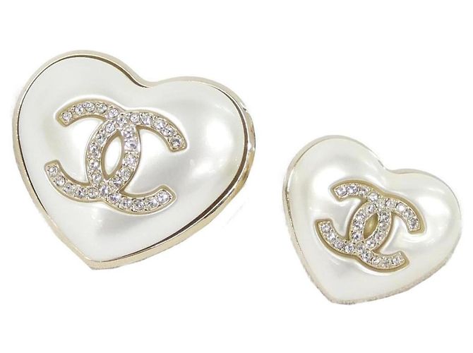 Spilla Chanel AB7007 Oro e Bianco D'oro