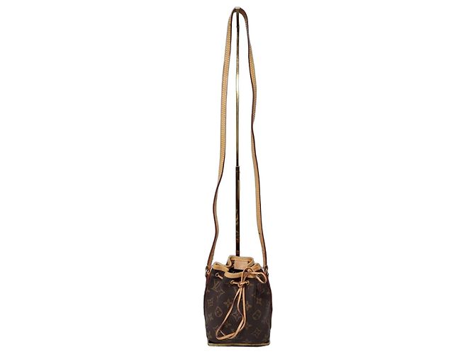 LOUIS VUITTON Monogram Nano Noe Beutel-/Crossbody-Bag Braun/Beige Monogramm