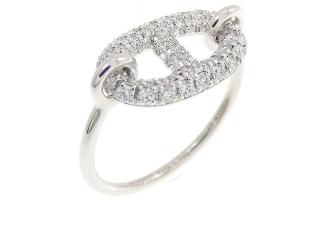 Ring Anillo Ronde Hermès en oro blanco