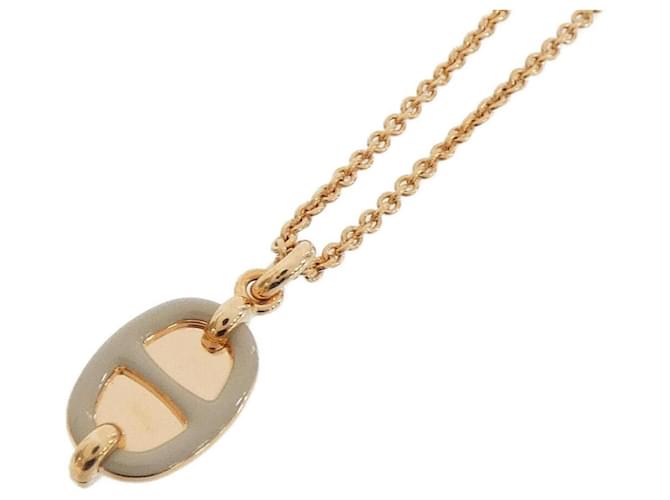 Hermès Collana Hermes Mini Maillon PM Beige D'oro 