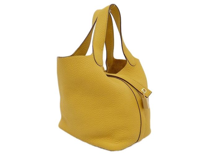 Hermès Sac à main Hermes Picotin Lock PM Jaune