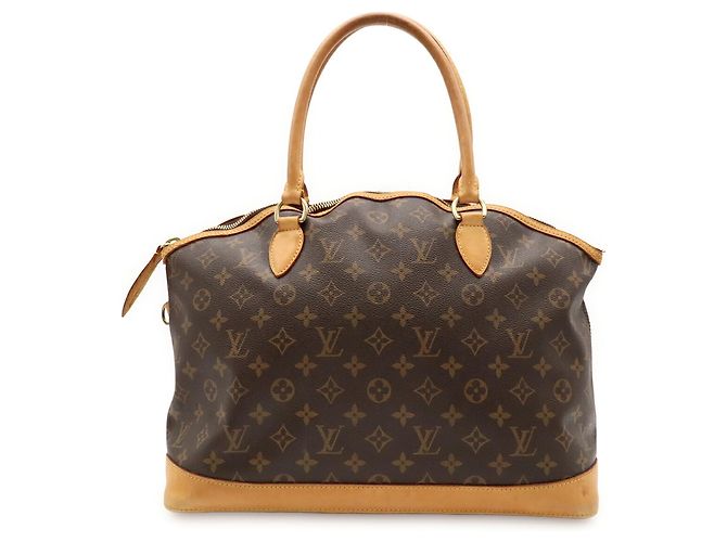 Sac à main Louis Vuitton Monogram Lockit Horizontal Marron Monogramme