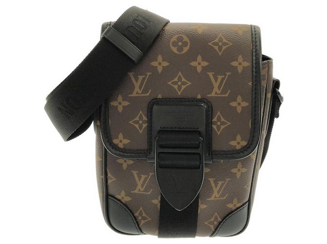 Louis Vuitton Monogram Macassar Archie Messenger PM Marron