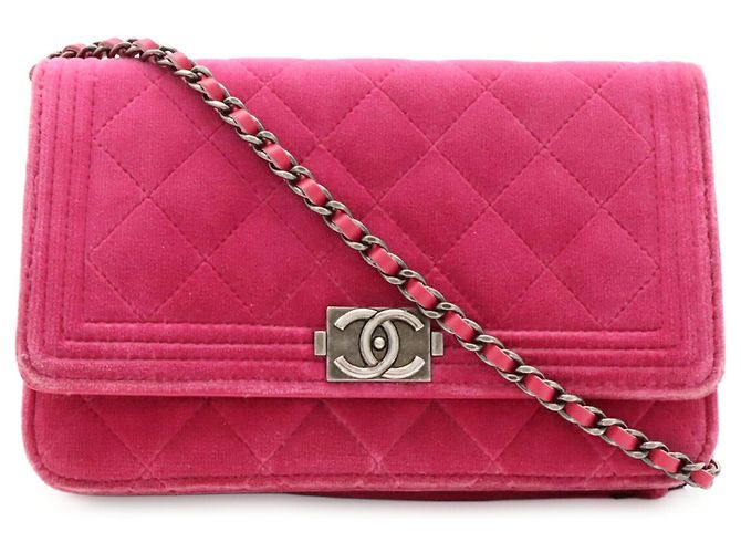Le Boy Bolsa de ombro com corrente Chanel Boy Chanel Matelassé Rosa