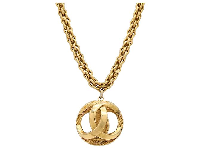 Collana a catena con sfere traforate con il logo Coco Mark CC di CHANEL D'oro