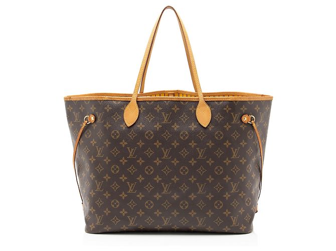 Bolso Neverfull GM en canvas Monogram Louis Vuitton Castaño