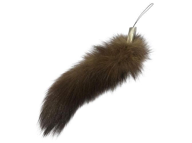 Fendi Sable Fur Charm Brown 