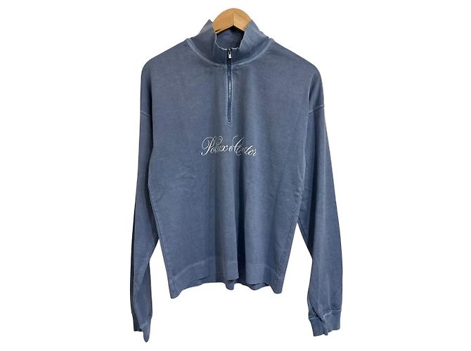 Autre Marque Pull à manches longues Whim Gazette GEMINI avec demi-zip Bleu