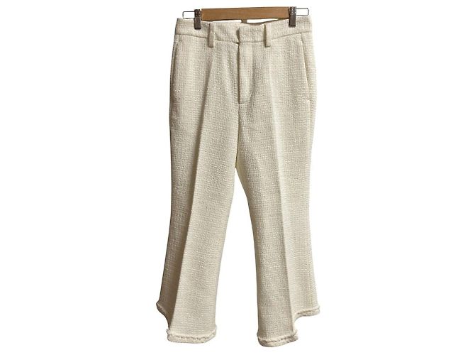 Autre Marque Dsquared2 Tweed Lange Hose Weiß