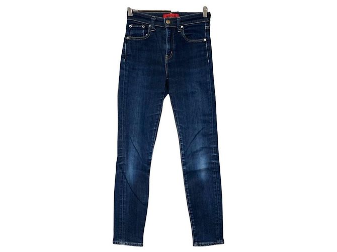 Autre Marque Pantalones de denim de algodón RED CARD Azul