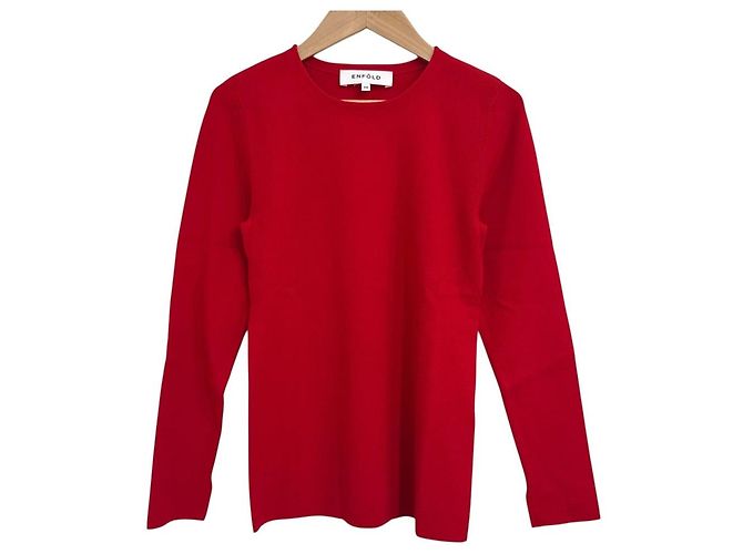 Autre Marque Rayon-Strickpullover ENFOLD Official Rot
